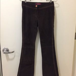 Suede pants